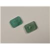 Image 2 : 8.00ct Certified Pair of Natural Brazilian Emeralds - R.R.V $5,600 (No paper/COA)