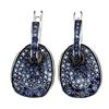 Image 1 : Round Diamond Cut Blue Sapphiree Earrings in 14k Rose Gold over 925 Sterling Silver - R.R.V. $1,980 