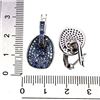 Image 2 : Round Diamond Cut Blue Sapphiree Earrings in 14k Rose Gold over 925 Sterling Silver - R.R.V. $1,980 