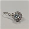 Image 3 : 3.70ct Round Cut Moissanites & Zirconium Earrings over 925 Sterling Silver - R.R.V $1,630