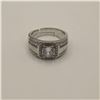 Image 3 : Platinum Plated 1.0ct Simulated Diamond (CZ) Man's Ring - Resizable