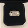 Image 4 : Platinum Plated 1.0ct Simulated Diamond (CZ) Man's Ring - Resizable