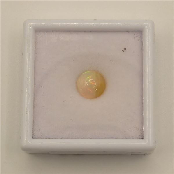 2.0ct Natural White Fire Opal Round Cabochon Cut - 8.8*8.8mm