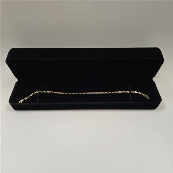 14K Gold Plated 3.0mm Cuban Link Bracelet - 8" Long