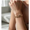Image 2 : 14K Gold Plated 12.00mm Simulated Diamond (CZ) Iced Out Cuban Link Bracelet - 7.75" Long