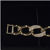Image 4 : 14K Gold Plated 12.00mm Simulated Diamond (CZ) Iced Out Cuban Link Bracelet - 7.75" Long