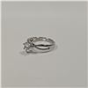 Image 5 : Sterling Silver 1.0ct Simulated Diamond (CZ) Twist Ring, Resizable over 925 Sterling Silver w/ White