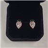 Image 3 : 18K Gold Plated 0.8ct Each Pear Cut Simulated Diamond (CZ) Halo Stud Earrings