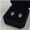Image 4 : 18K Gold Plated 0.8ct Each Pear Cut Simulated Diamond (CZ) Halo Stud Earrings