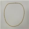 Image 5 : 14K Gold Plated 4.0mm Twisted Rope Necklace 23.5" Long