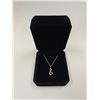 Image 1 : 14K Gold Plated 22.0mm Simulated Diamond (CZ) Infinity Necklace - 18"-19" Long