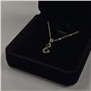 Image 3 : 14K Gold Plated 22.0mm Simulated Diamond (CZ) Infinity Necklace - 18"-19" Long