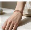 Image 2 : 18K Gold Plated 8.0mm Cuban Link Bracelet - 8" Long