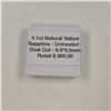Image 5 : 4.1ct Natural Yellow Sapphire, Untreated Oval Cut - 6.9*9.5mm. R.R.V $900.01