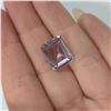 Image 4 : 8.6ct Natural Pink Amethyst, Untreated Emerald Cut - 10.8*12.9mm. R.R.V $650.01