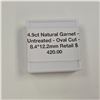 Image 5 : 4.0ct Natural Garnet, Untreated Oval Cut - 8.4mm*12.2mm. R.R.V $420.01
