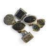 Image 1 : 6 New Polished Natural Gemstones in Silver Settings