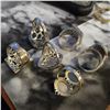 Image 2 : 6 New Polished Natural Gemstones in Silver Settings
