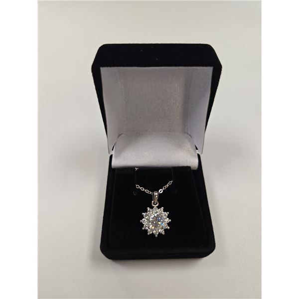 1.40ct Moissanite Pendant over 925 Sterling Silver - R.R.V $1,040.00