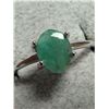 Image 3 : Silver Emerald Ring - Size 8