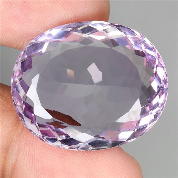 Huge 53.19 ct. Natural Untreated Oval Cut Amethyst Bolivia 29x24 mm - Appraised Replacement Value $ 