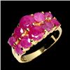 Image 1 : Natural Treated Ruby Ring in 14k Tellow Gold Plated 925 Sterling Silver - Size 7 - Appraised Replace