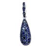 Image 1 : Blue Sapphire Diamond Cut Pendant in 14k White Gold Plated 925 Sterling Silver - Appraised Replaceme