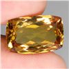 Image 1 : 18.55 Antique Cut Natural Untreated Top Yellow Citrine Brazil 19x12 mm Appraised Replacement Value $