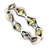 Image 2 : Round Cut Yellow Sapphire Ring in 14k White Gold Plated 925 Sterling Silver - Size 7 - Appraised Rep