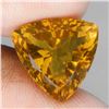 Image 2 : 9.40 ct. Trilliant Cut Yellow Citrine Brazil 14x13.5 Full Fire- Appraised Replacement Value $ 610