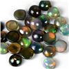 Image 2 : 4mm Round Cut Black Opal AAA Full Play of Color - Appraised Replacement Value $ 790