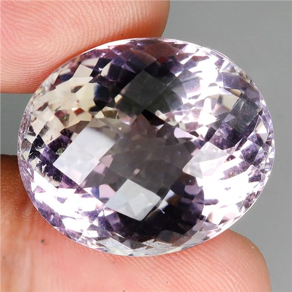 Big 49.31 ct. Oval Cut with Checkered Board Table Ametrine (Amethyst and Citrine) - Appraised Replac