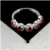 Image 3 : 4x3 mm Oval Cut Ruby Ring in 14k White Gold Plated 925 Sterling Silver - Size 7 - Appraised Replacem