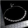 Image 3 : Pear Cut Emerald Bracelet in 14k White Gold Plated 925 Sterling Silver - 9 inches long - Appraised R