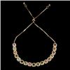 Image 2 : Round Cut Multi-Clored Tourmaline Bracelet in 14k Yellow Gold Plated 925 Sterling Silver - 9 inches 