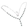 Image 2 : 5x3 mm Oval Cut London Blue Topaz Necklace in 14k White Gold Plated 925 Sterling Silver - 18.5 inche