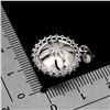 Image 3 : Big 12mm Natural Pearl Pendant in 14k White Gold Plated 925 Sterling Silver