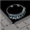 Image 3 : 6x5 mm Marquise Cut Sky Blue Topaz Ring in 14k White Gold Plated 925 Sterling Silver - Size 8 - Appr