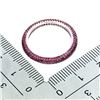 Image 3 : Round Diamond Cut Myanmar (Burma) Ruby Ring in 2-Tone Black Rhodium and 14k White Gold Plated 925 St