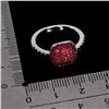 Image 3 : Diamond Cut Myanmar (Burma) Ruby and Black Spinel Ring in 2-Tone Black Rhodium and 14k White Gold Pl