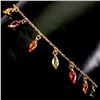 Image 1 : 6x3 mm Marquise Cut Multi Coloured Sapphire Bracelet in 14k Yellow Gold Plated 925 Sterling Silver -
