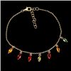 Image 2 : 6x3 mm Marquise Cut Multi Coloured Sapphire Bracelet in 14k Yellow Gold Plated 925 Sterling Silver -