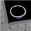Image 3 : Diamond Cut Blue Sapphire Ring in 2- Tone Black Rhodium and 14k White Gold Plated 925 Sterling Silve