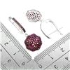 Image 3 : Diamond Cut High Quality and Value Myanmar (Burma) Ruby Earrings in 2-Tone Black Rhodium and 14k Whi