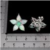Image 3 : 7x5 mm Crystal Opal Earrings AAA Full Play of Color in 14k White Gold Plated 925 Sterling Silver - A