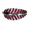 Image 1 : Diamond Cut Myanmar (Burma) Ruby Ring in 2-Tone Black Rhodium and 14k White Gold Plated 925 Sterling