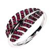 Image 2 : Diamond Cut Myanmar (Burma) Ruby Ring in 2-Tone Black Rhodium and 14k White Gold Plated 925 Sterling