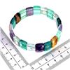 Image 3 : Handmade 15x10 mm Multi Colored Fluorite Bracelet - 8 Inches long - Appraised Replacement Value $ 80