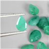 Image 2 : 5.15 ct. Pear Cut Emerald 5.5 mm x 4.5 mm 20 pcs. Lot - Appraised Replacement Value $ 440
