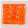 Image 1 : 4.77 ct. Hot Fire Orange Opal 12 pcs. Lot Emerald Cut 6x4 mm - Appraised Replacement Value $ 955